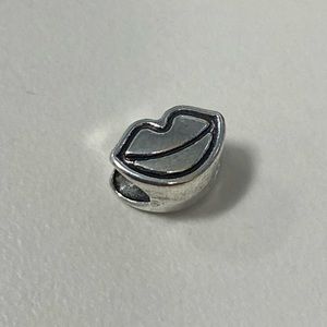 Silver Lips Kisses Charm 4 Pandora bracelet necklace lip kiss love heart